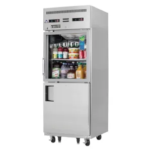Everest - EGSDH2. Commercial 29 1 Glass 1 Solid Door Reach-In Refrigerator Freezer 22 cu.ft.