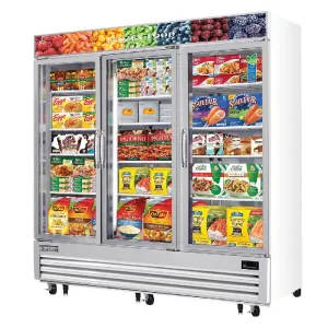Everest - EMGF69 Commercial 74 3 Glass Door Merchandiser Freezer