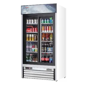 Everest - EMGR33. Commercial 39 2 Sliding Glass Door Merchandiser Refrigerator 33 cu.ft.