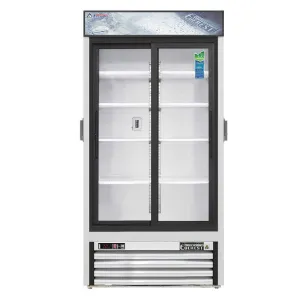Everest - EMGR33C. Commercial 39 2 Sliding Glass Door Chromatography Merchandiser Refrigerator 33 cu.ft.