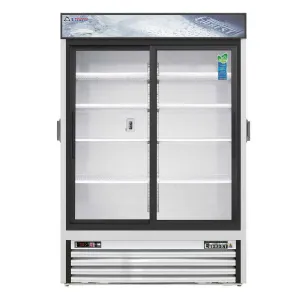 Everest - EMGR48C. Commercial 53 2 Sliding Glass Door Chromatography Merchandiser Refrigerator 48 cu .ft.