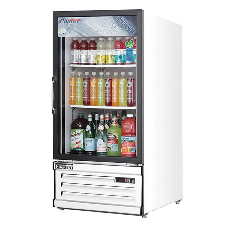 Everest - EMGR8. Commercial 24 1 Swing Glass Door Merchandiser Refrigerator 8 cu. ft.