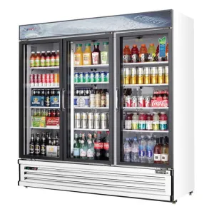 Everest - EMSGR69. Commercial 72 3 Swing Glass Door Merchandiser Refrigerator 71 cu. ft.
