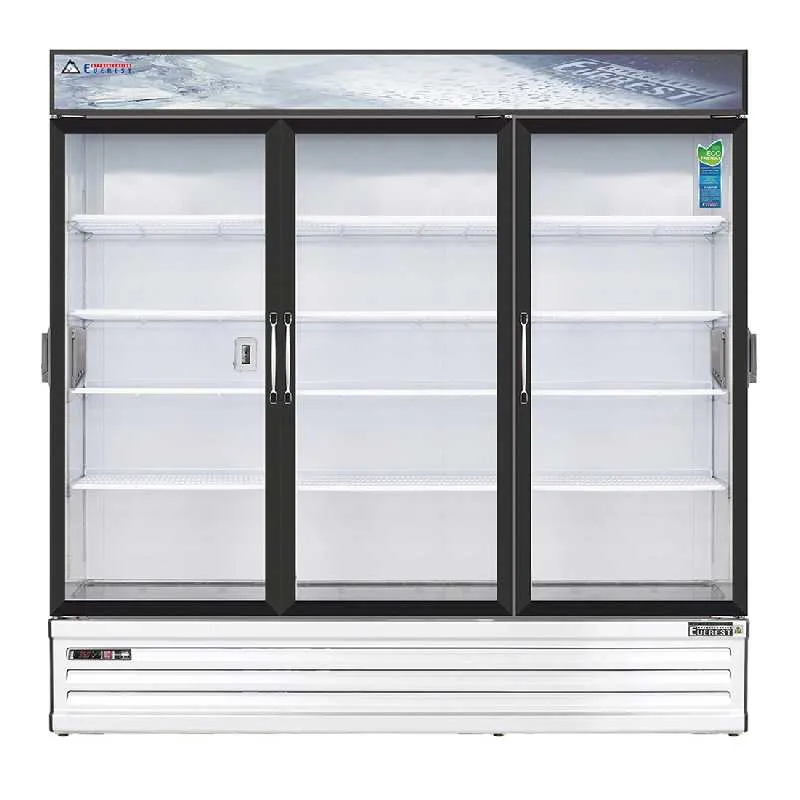 Everest - EMSGR69C. Commercial 72 3 Swing Glass Door Chromatography Merchandiser Refrigerator 71 cu. ft.