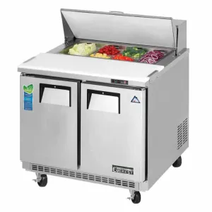 Everest - EPBNSR2. Commercial 35 8 Pan Salad Sandwich Food Prep Table Refrigerator Two Section