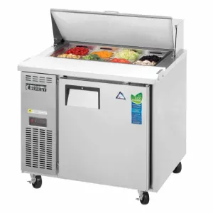 Everest - EPR1-24. Commercial 35 8 Pan Salad Sandwich Food Prep Table Refrigerator One Section