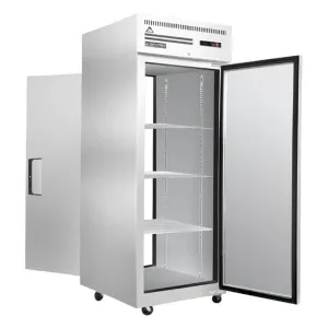 Everest - ESPT-1S-1S. Commercial 29 Two Solid Door Pass Thru Reach-In Refrigerator 23 cu.ft.
