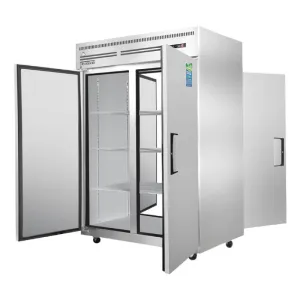 Everest - ESPT-2S-2S Commercial 49 Four Solid Door Pass Thru Reach-In Refrigerator 48 cu.ft.