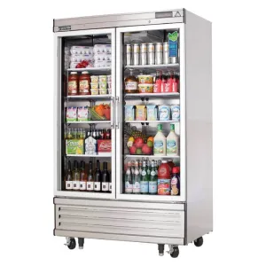 Everest's - EBGNR2. 39 Two Glass Door Reach-in Refrigerator 37 cu. ft.