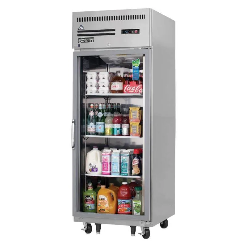 Everest's - ESGR1. 29 One Glass Door Reach-In Refrigerator 23 cu.ft.