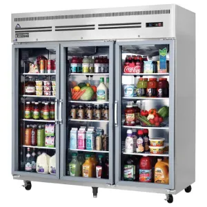 Everest's - ESGR3A. 74 Three Glass Door Reach-in Refrigerator 85 cu.ft.