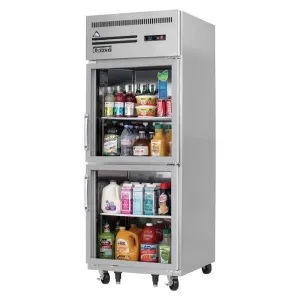 Everest's - ESGRH2. 29 Two Glass Door Reach-In Refrigerator 23 cu. ft.