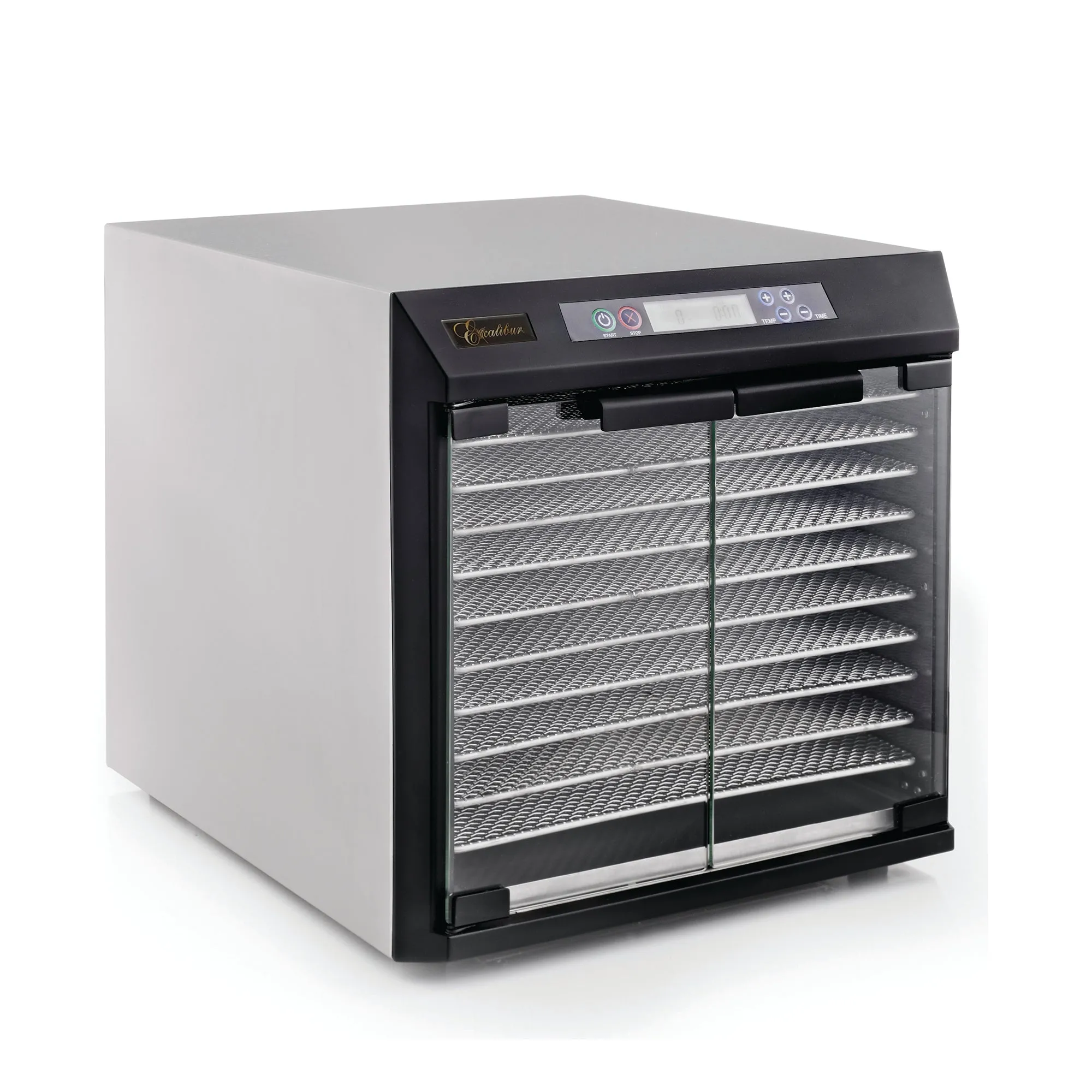 Excalibur - EXC10EL. Excalibur 600W Stainless Steel 10 Tray Commercial Food Dehydrator with Adjustable Temperature Control and Two 99-Hour Timers