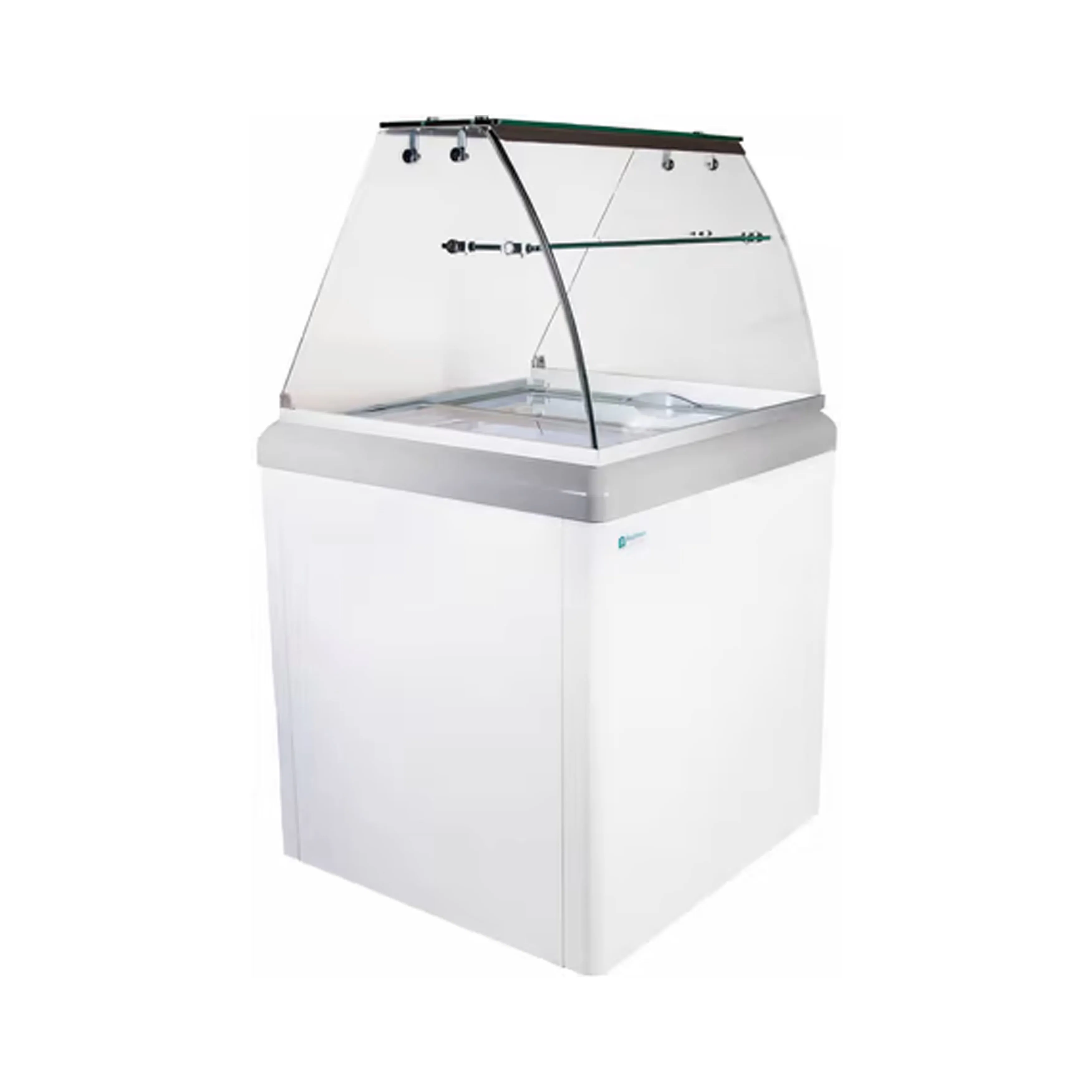 Excellence Industries - HBG-4HC. 28 Commercial Glass Door Ice Cream Dipping Cabinet Freezer (4) 5 Liter Pans 6.4 cu.ft.
