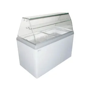 Excellence Industries - HBG-7HC. 43 Commercial Glass Door Ice Cream Dipping Cabinet Freezer (7) 5 Liter Pans 6.4 cu.ft.