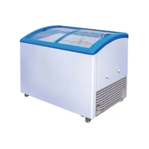 Excellence Industries - VB-4HC. 41 Commercial Chest Freezer 2 Curve Glass Door 10.4 cu. ft.