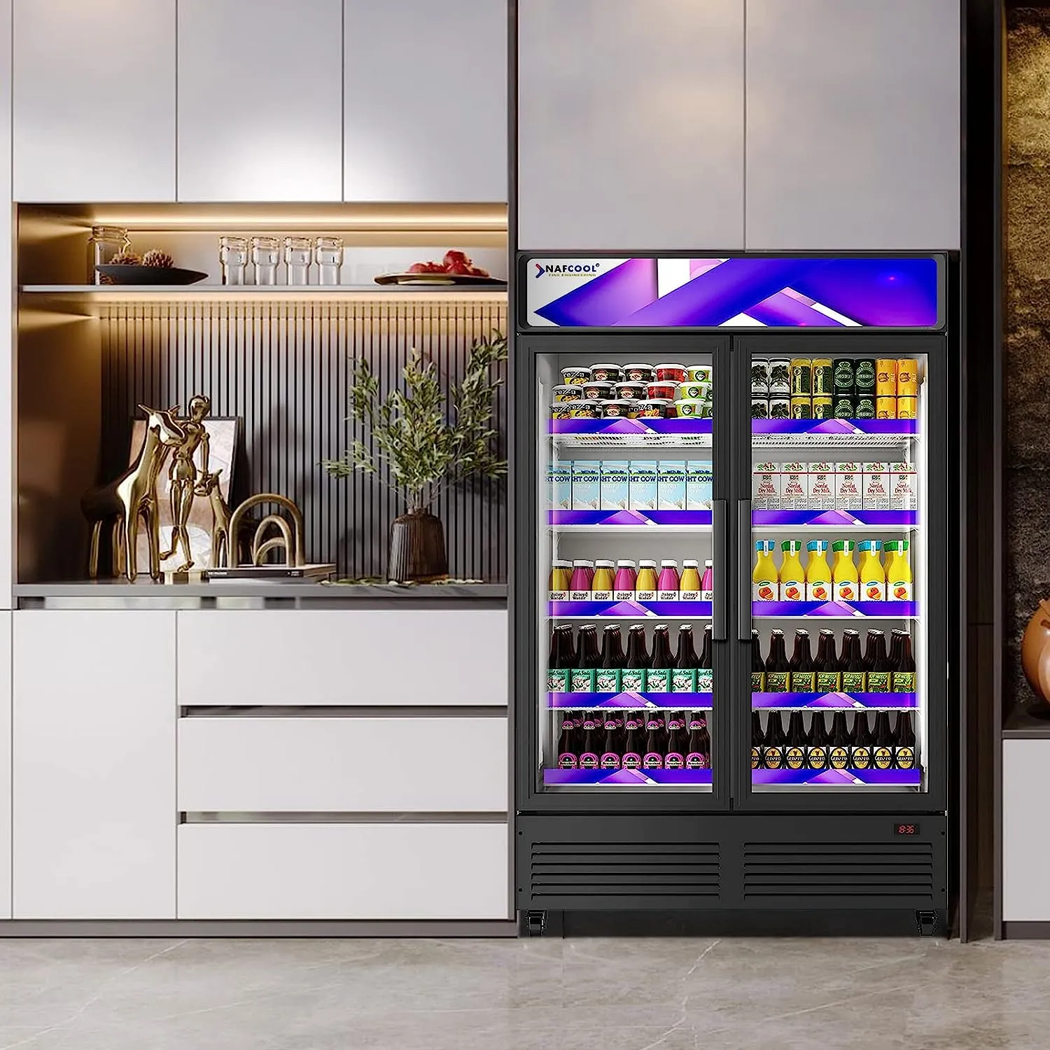 GDR47(H) TWO SECTION Glass Door Merchandiser Refrigerator