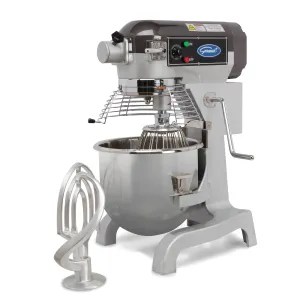 General - GEM120. General Foodservice Planetary Stand Mixer. 20 Quart. with Guard and Standard Accessories. 120V. 1.5 HP. in Stainless Steel