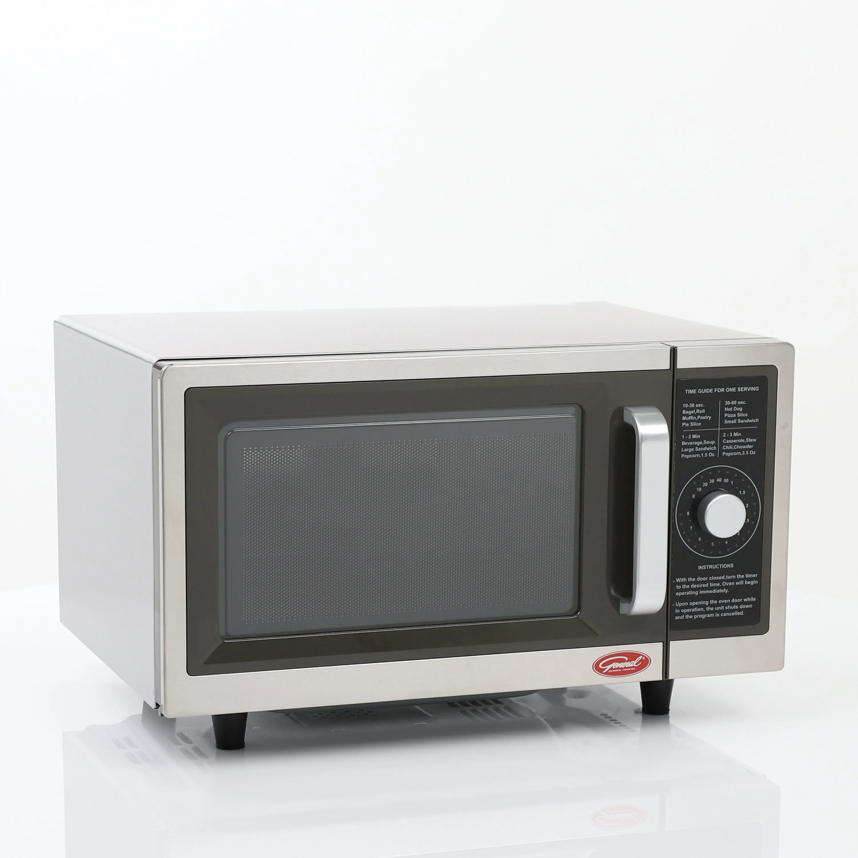 General - GEW1000D. General Foodservice Commercial Microwave with Dial Control. 1000 Watt. in Stainless Steel