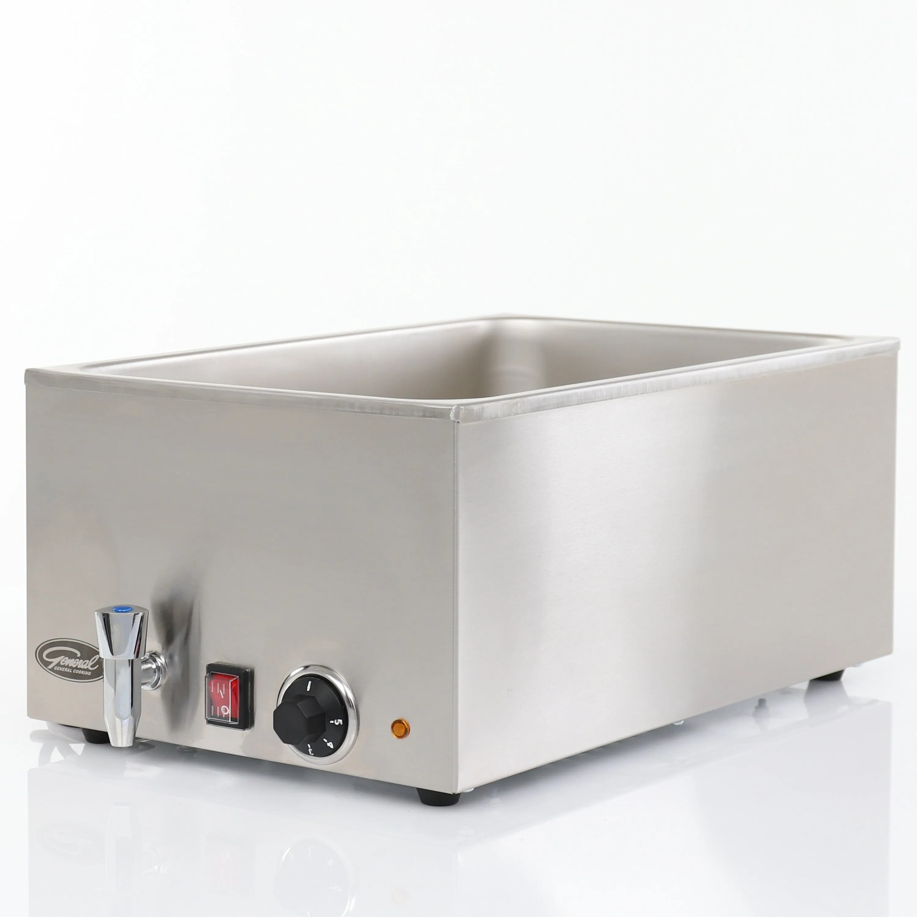 General - GFW-100D. General Foodservice Electric Countertop Food Warmer with Drain. in Stainless Steel