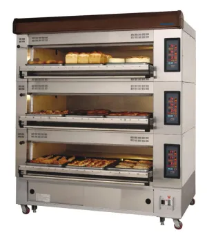 Gk & Radiance - RBDO-33 . Deck Ovens. 3 Trays 3 Tiers. Tray Size 16 x 24