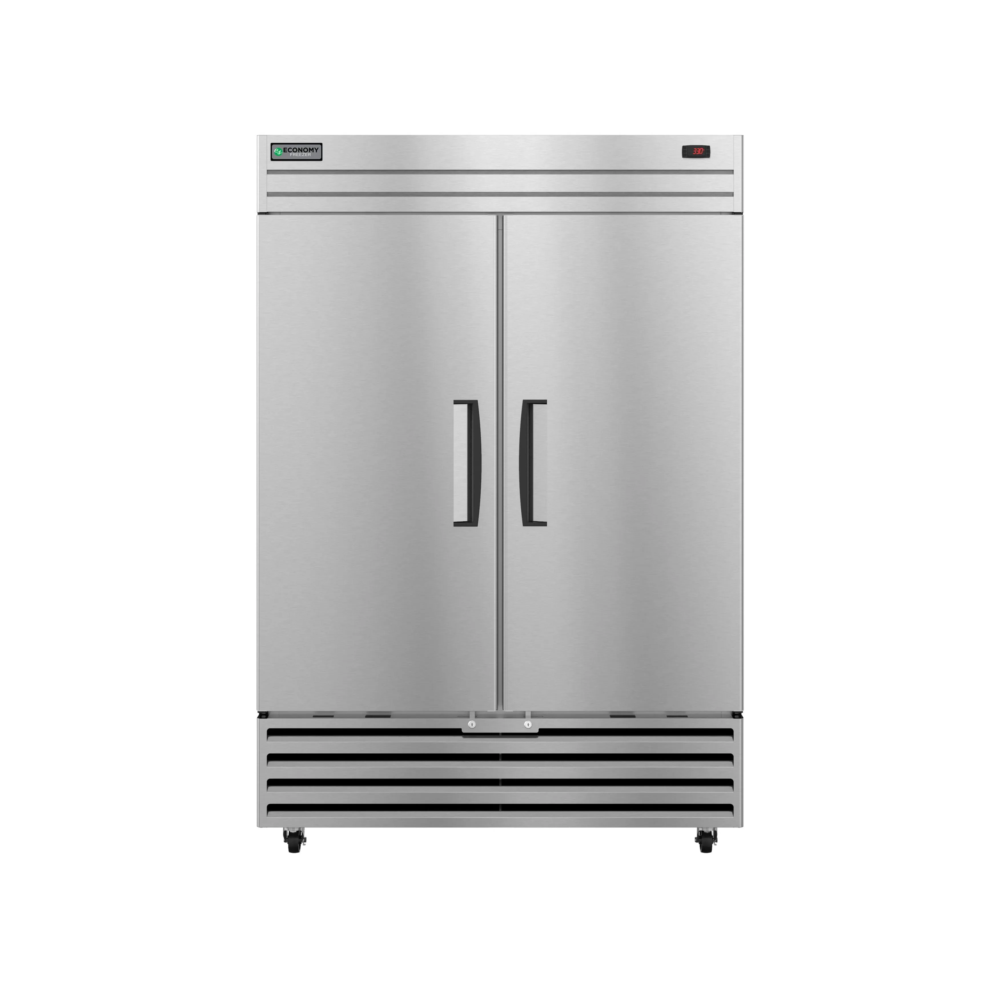 Hoshizaki - EF2A-FS. Commercial 55 Freezer. 2 Section Upright Full Stainless Doors with Lock
