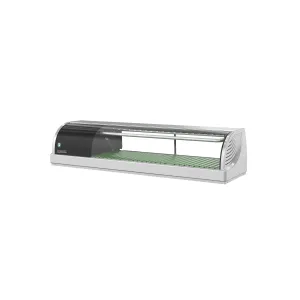Hoshizaki - HNC-120BA-L-SLH. Commercial 47 Curved Glass Refrigerated Sushi Display Case 1.48cu.ft.