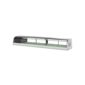 Hoshizaki - HNC-180BA-L-SLH. Commercial 71 Curved Glass Refrigerated Sushi Display Case 2.54cu.ft.