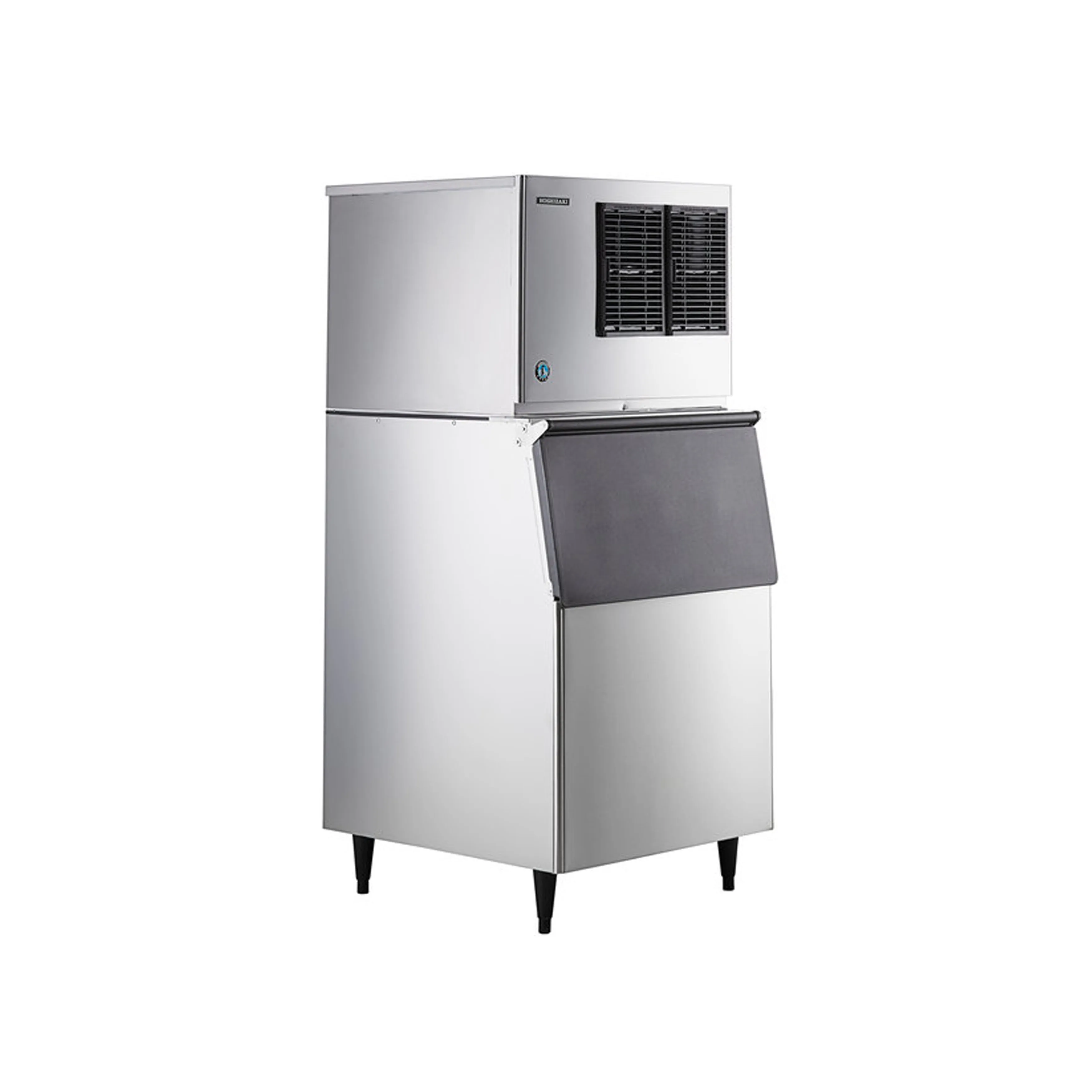 Hoshizaki - KML-325MAJ. Commercial 380lb Air Cooled Ice Machine with Ice 500lb Storage Bin Crescent Ice Cube