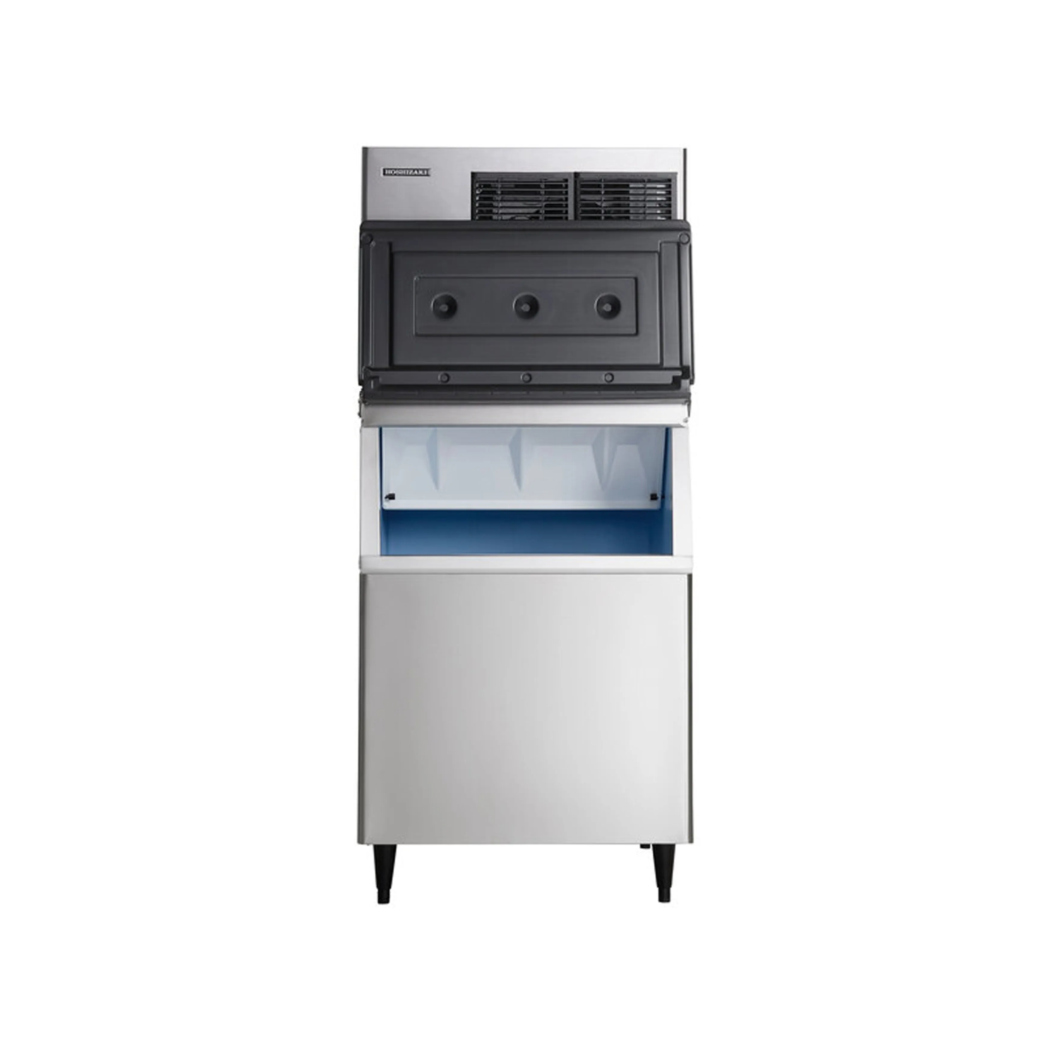 Hoshizaki - KML-325MAJ. Commercial 380lb Air Cooled Ice Machine with Ice 500lb Storage Bin Crescent Ice Cube