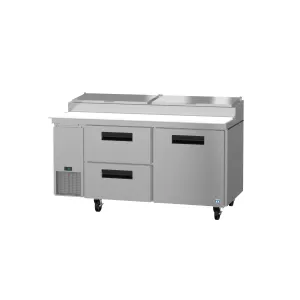 Hoshizaki - PR67A-D2. Commercial 67 Two Section Pizza Prep Table Refrigerator Drawer Door Combo 19.9cu.ft.