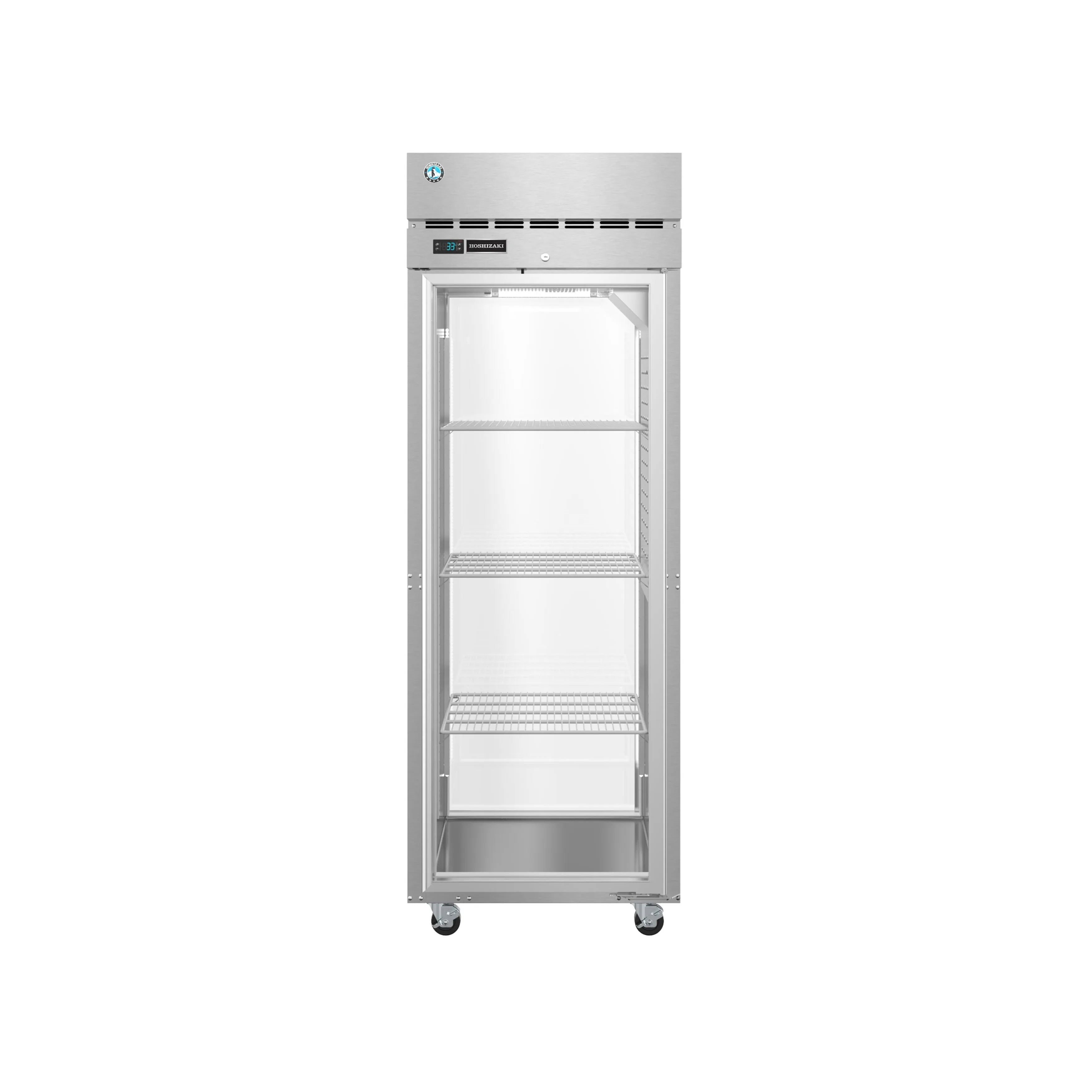 Hoshizaki - PT1A-FG-FG. Commercial 27.5 Full Glass Door Pass-Through Refrigerator Single Section 24.2cu.ft.