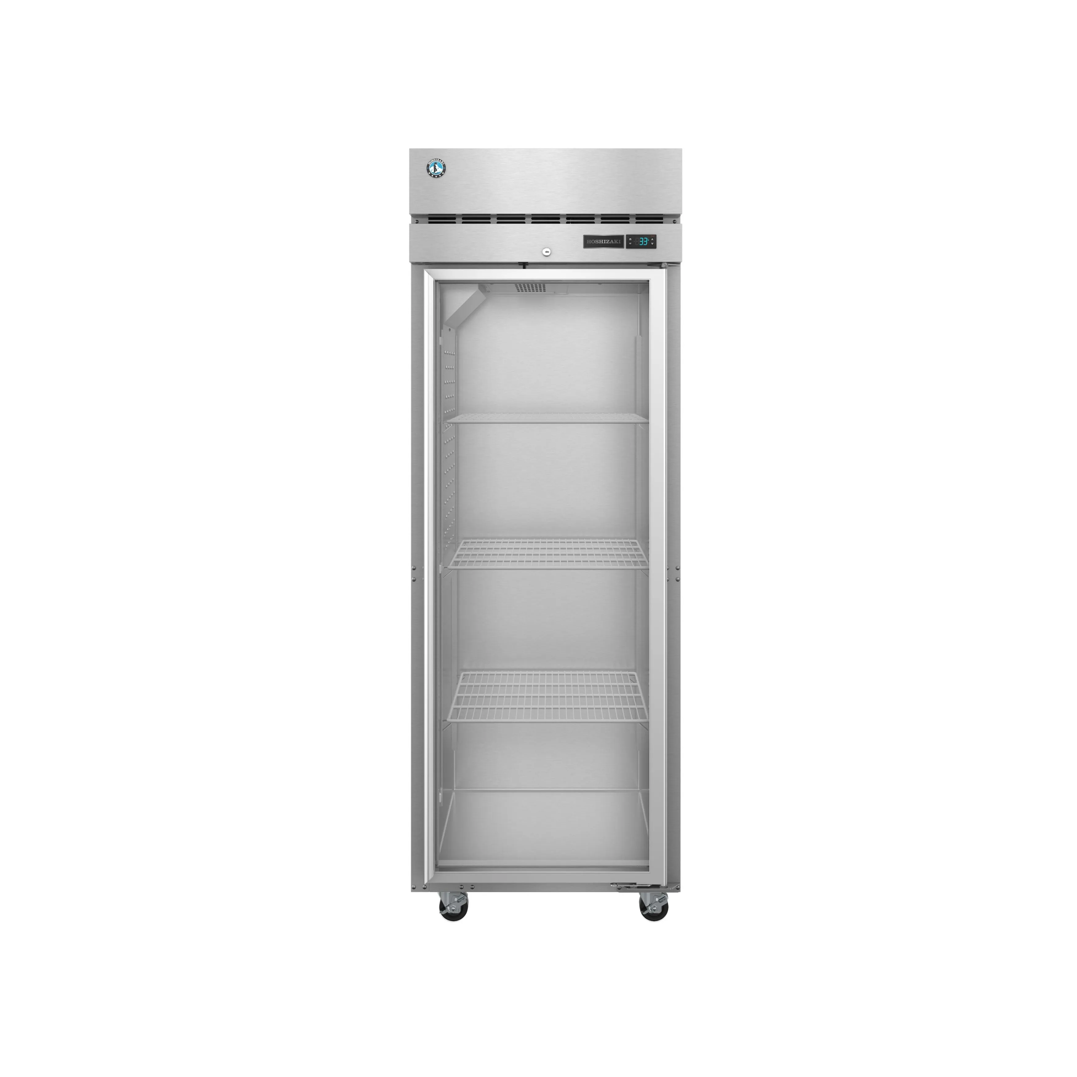 Hoshizaki - R1A-FG. Commercial 27.5 Glass Door Reach-In Refrigerator Single Section 23.1cu. ft.