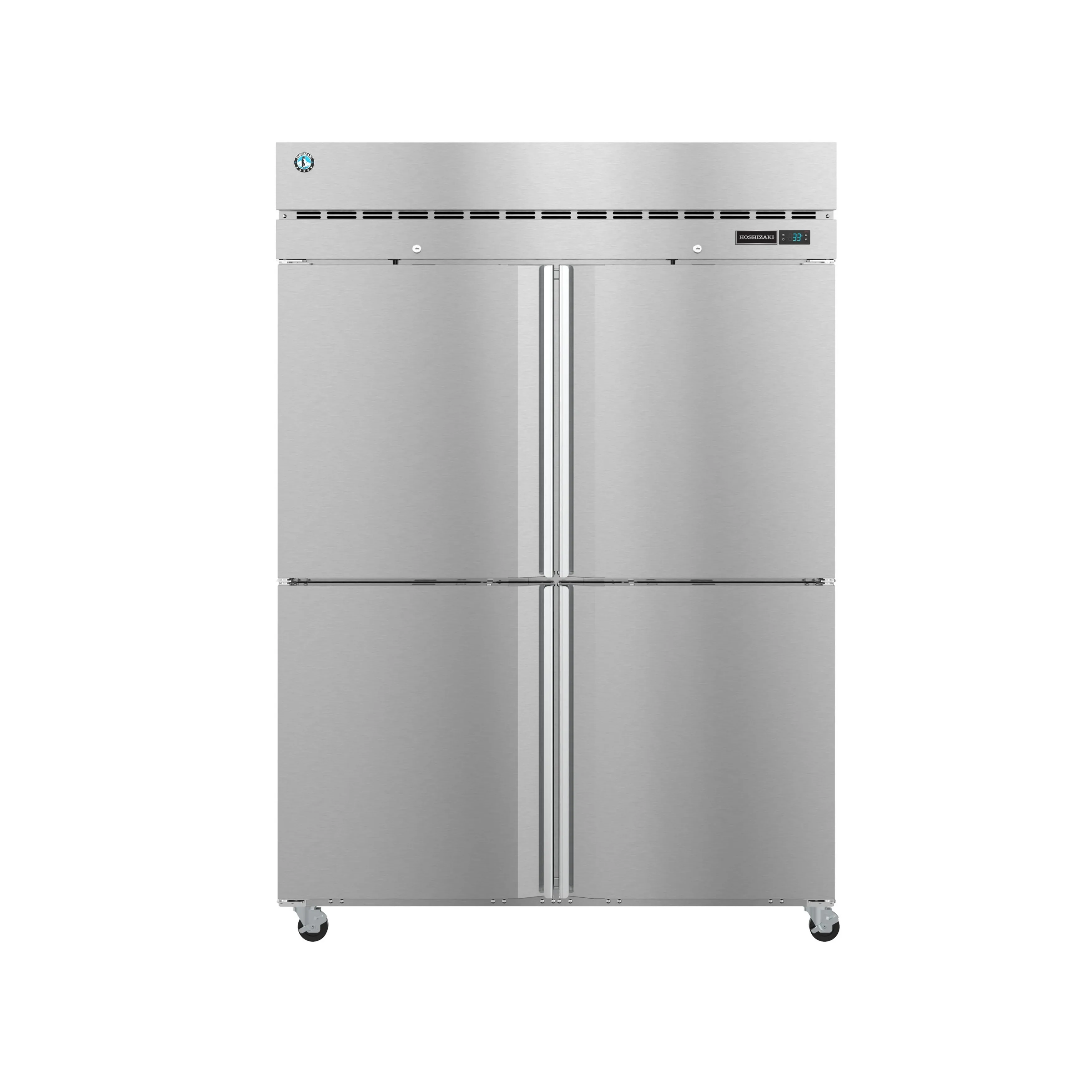 Hoshizaki - R2A-HS. Commercial 55 Half Solid Door Reach-In Refrigerator Two Section 50.37cu.ft.