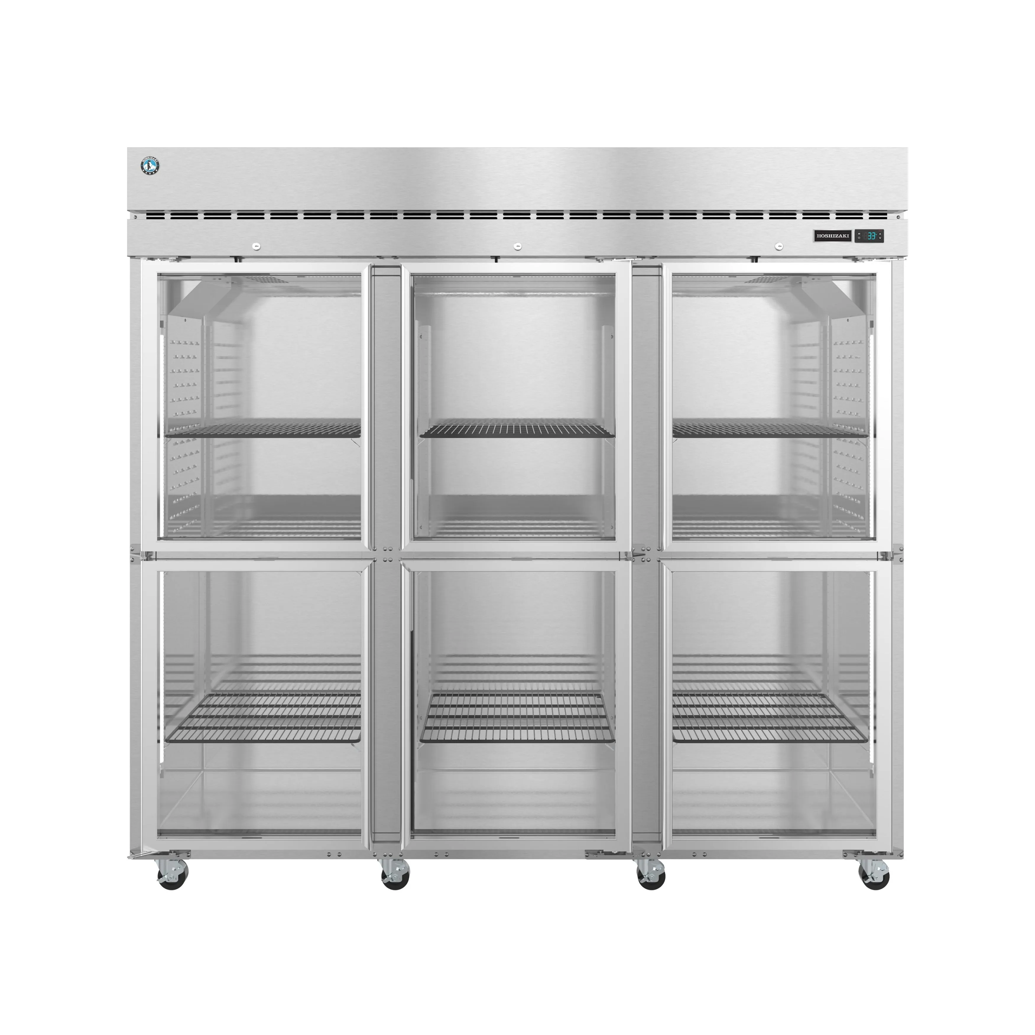 Hoshizaki - R3A-HG. Commercial 82.5 Half Glass Door Reach-In Refrigerator Three Section 79.03cu.ft.