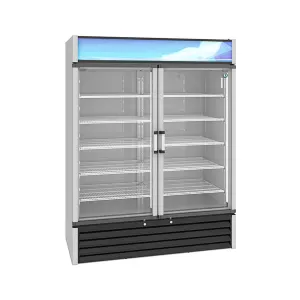 Hoshizaki - RM-49-HC. Commercial 60 Hinged Glass Door Refrigerated Merchandiser 42.61cu.ft.