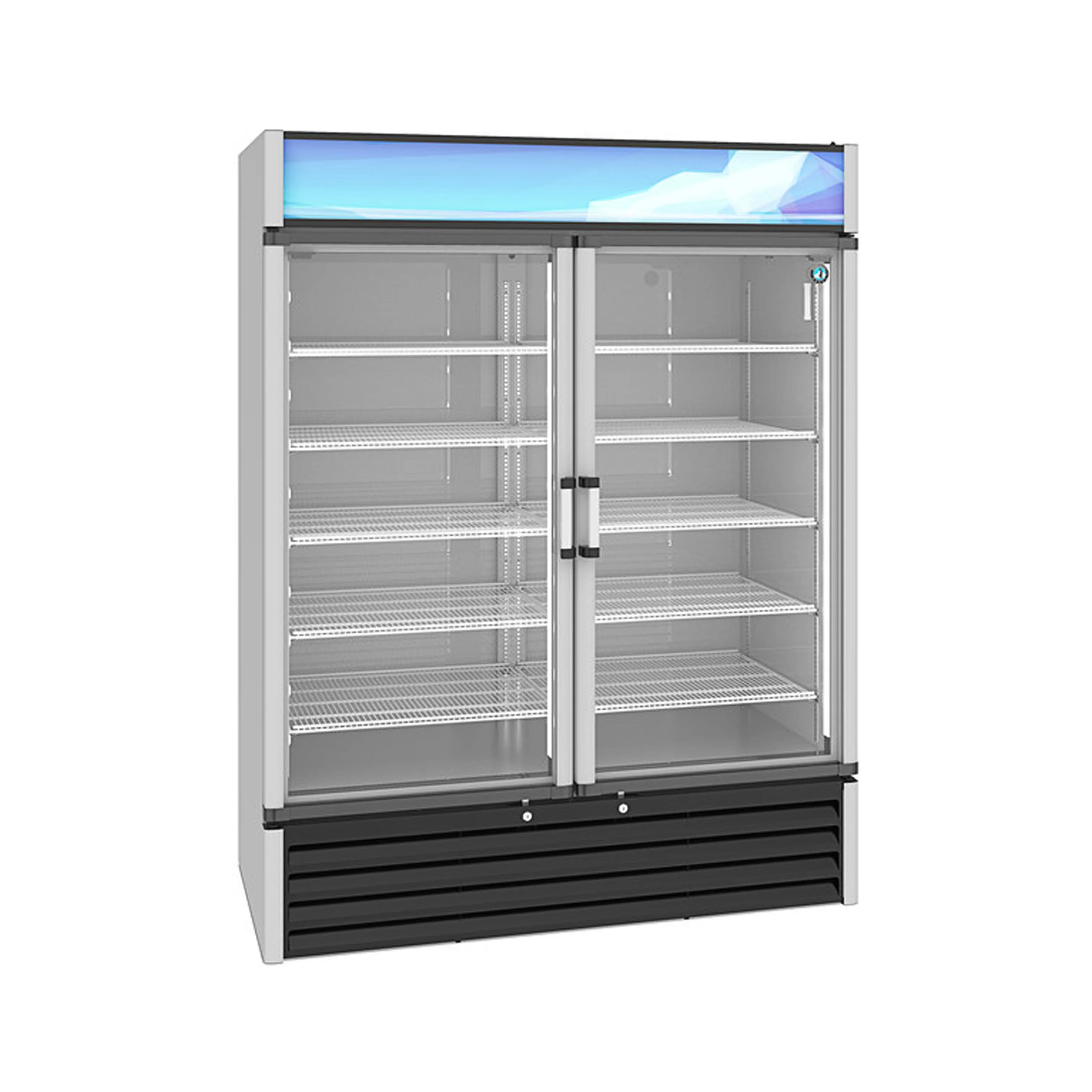 Hoshizaki - RM-49-HC. Commercial 60 Hinged Glass Door Refrigerated Merchandiser 42.61cu.ft.