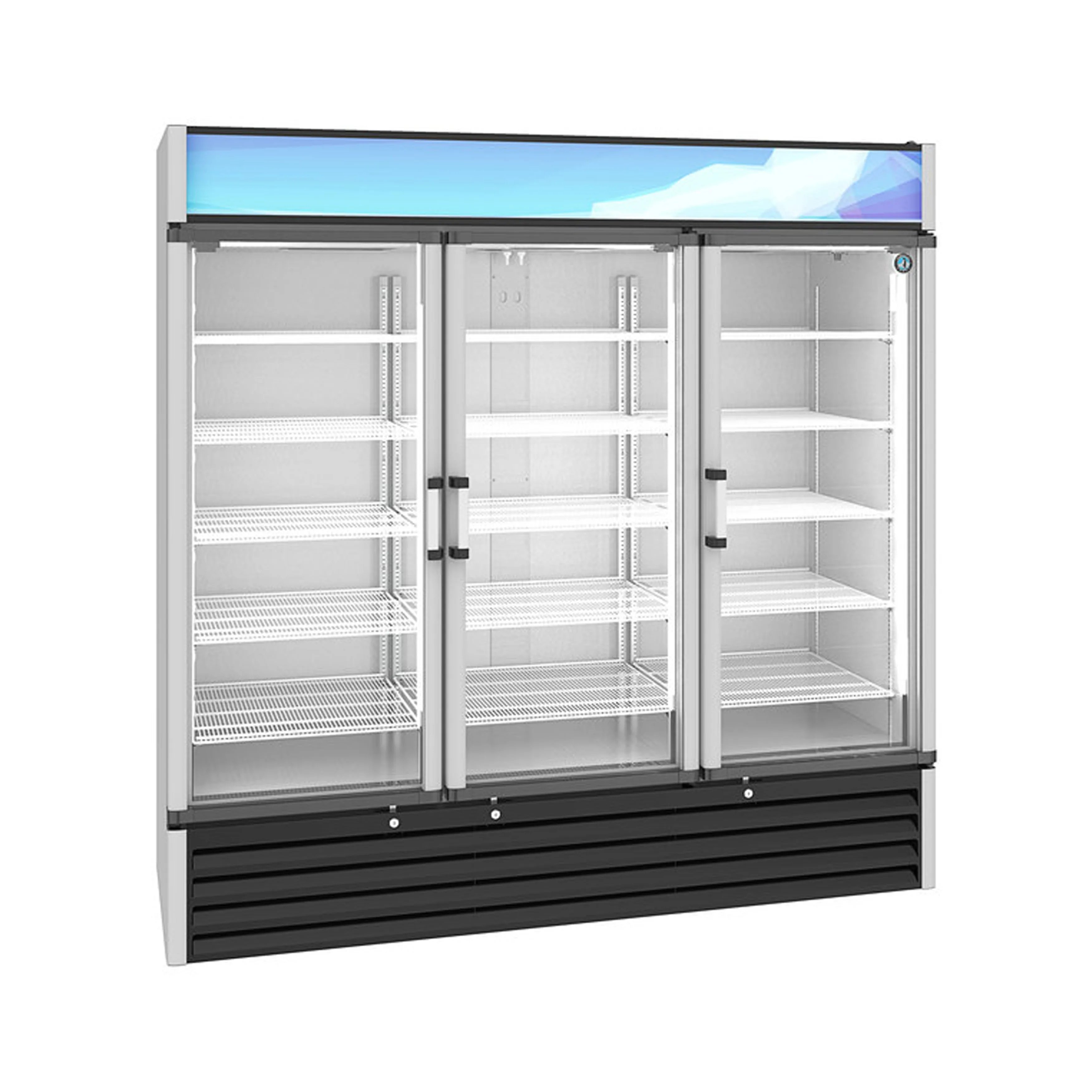Hoshizaki - RM-65-HC. Commercial 78 Hinged Glass Door Refrigerated Merchandiser 56.04cu.ft.