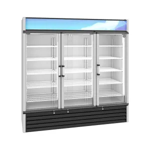 Hoshizaki - RM-65-HC. Commercial 78 Hinged Glass Door Refrigerated Merchandiser 56.04cu.ft.