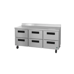 Hoshizaki - WR72A-D6. Commercial 72 Six Drawer Worktop Refrigerator 18.63 cu. ft.
