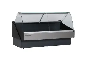 Hydra Kool - KFM-CG-40-S. 40 Curved Glass Deli Case For Fresh Meat Self Contained