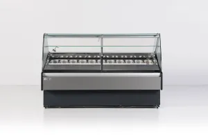 Hydra Kool - KFM-GL-40-S. 40 Curved Glass Gelato Case
