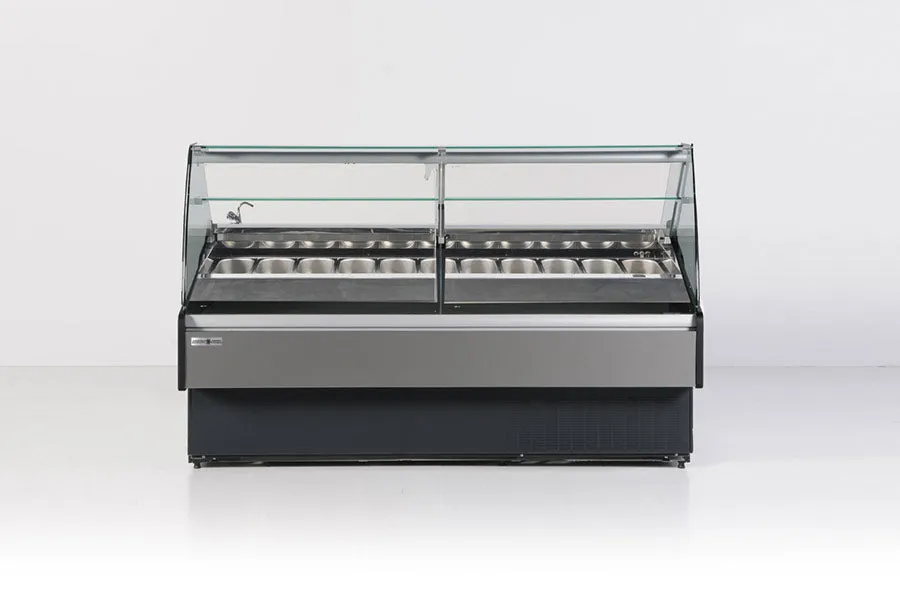 Hydra Kool - KFM-GL-80-S. 80 Curved Glass Gelato Case