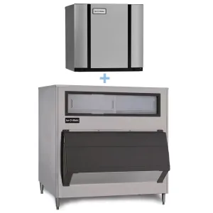 Ice-O-Matic CIM0320FA/B1000-48 313 lb Full Cube Ice Maker w/ Bin - 1000 lb Storage. Air Cooled. 115v