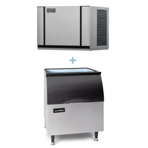 Ice-O-Matic - CIM0636FA/B40PS Commercial 600 lb Full Cube Ice Maker w/ Bin - 344 lb Storage. Air Cooled. 208-230v/1ph
