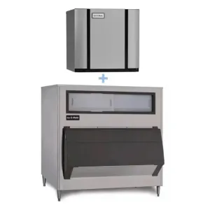 Ice-O-Matic CIM2046FW/B1000-48 1860 lb Full Cube Ice Maker w/ Bin - 1000 lb Storage. Water Cooled. 208-230v/1ph