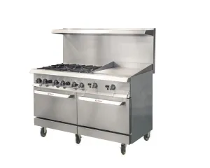 IKON - IR-6B-24TG-60. 60 Gas Range With 24 Griddle& 6 Burners 306.000 BTU Therm Control