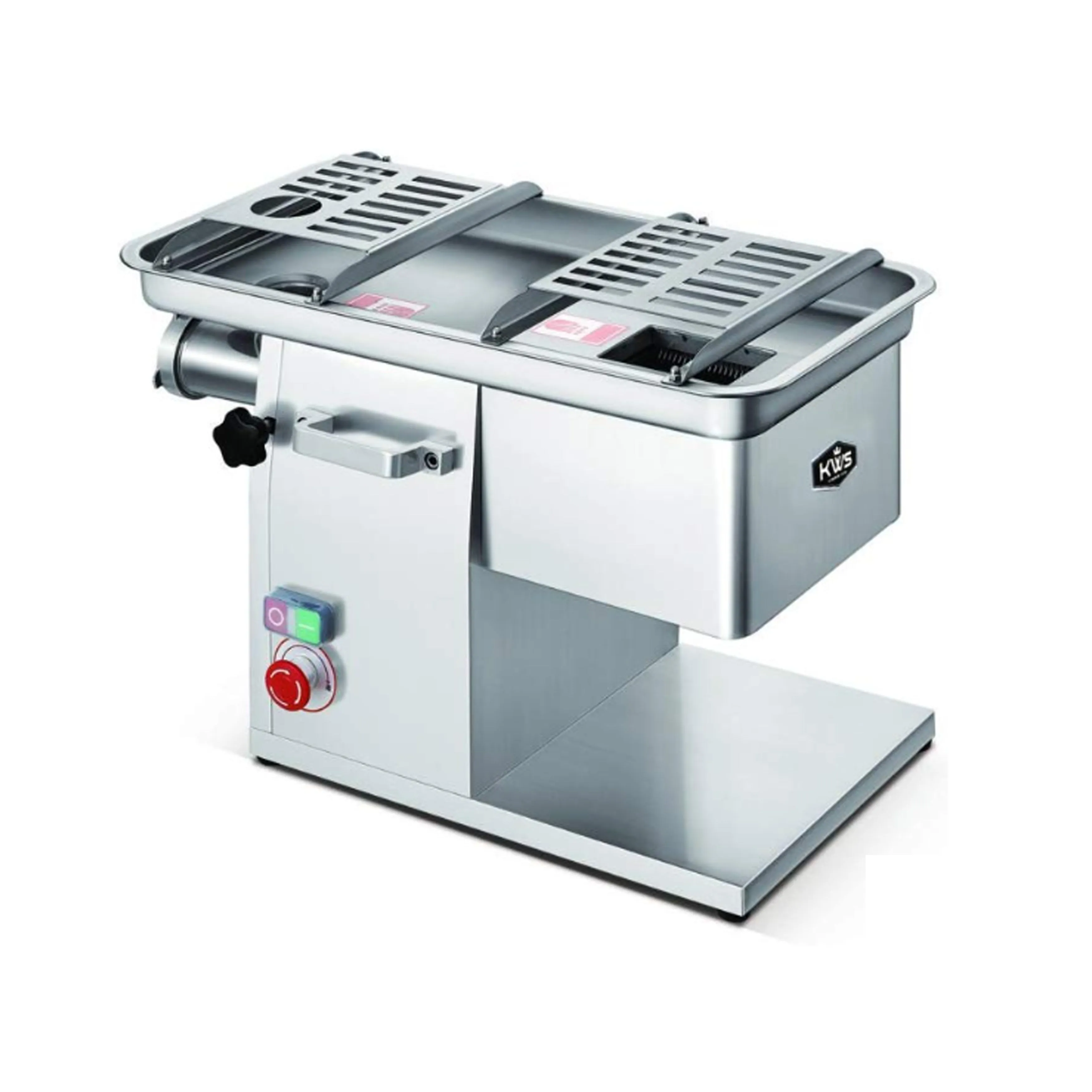 KWS - JQ-58. Commercial Duo Function 3mm Fresh Meat Cutter   Meat Grinder