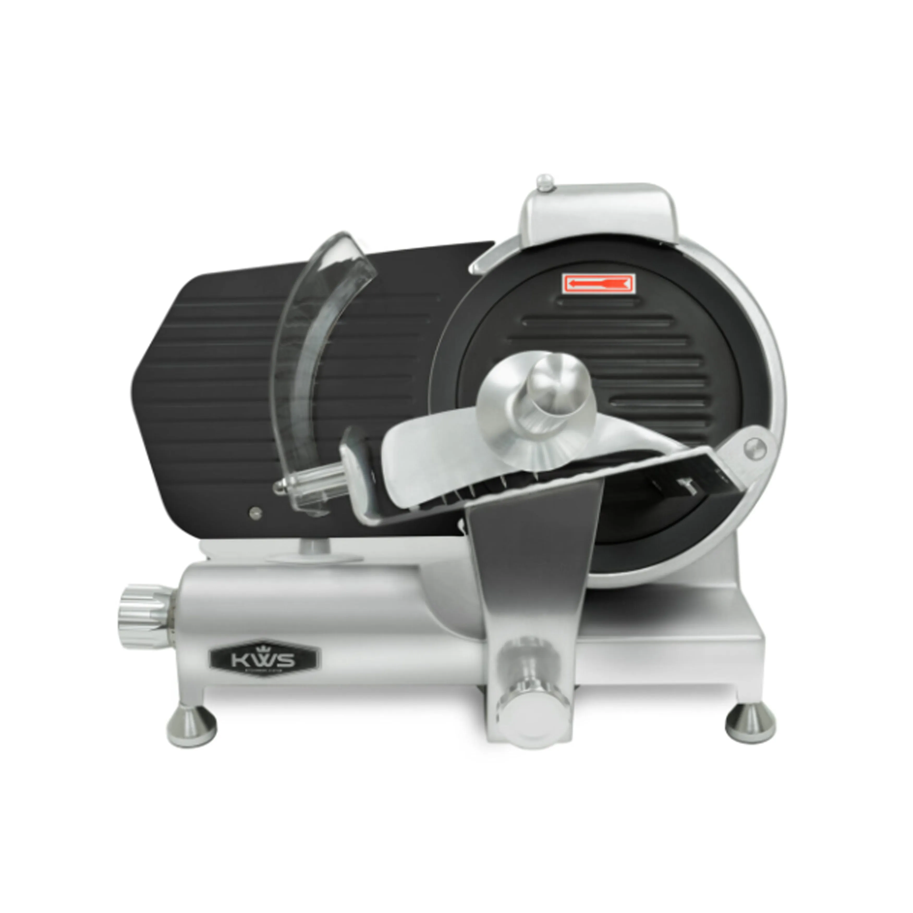 KWS - MS-10ET. Commercial 10 Electric Meat Slicer Metal Collection Non-sticky Teflon Blade