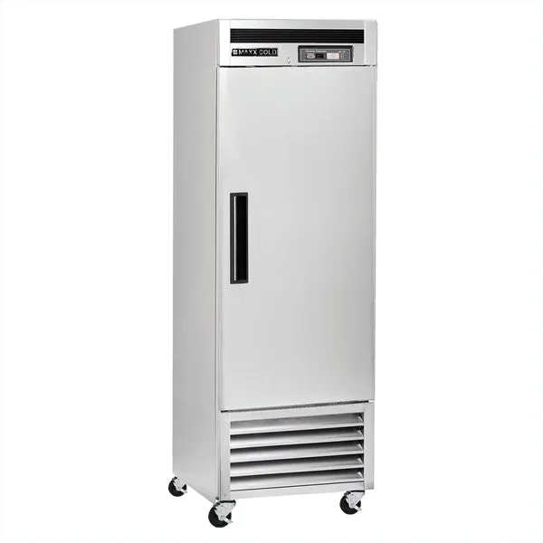 Maxx Cold - MCR-23FDHC Single Door Reach-In Refrigerator. Bottom Mount. 23 cu. ft.. Energy Star. Stainless Steel